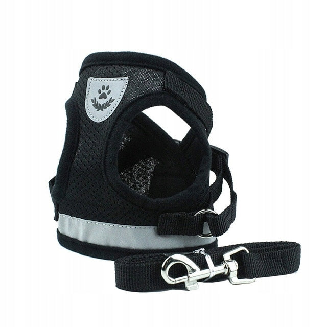 Pressure-free dog harness with leash REFLECTIVE