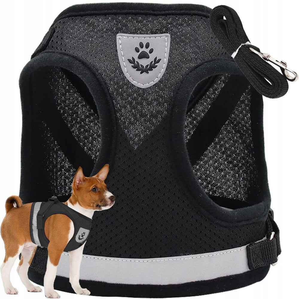 Pressure-free walking harness for rabbit cat dog soft strong reflective s