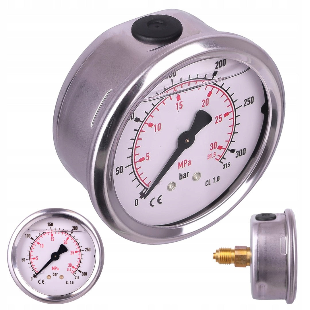 Pressure gauge 1/4 thread for washer Kranzle 315 BAR fi 63mm rear