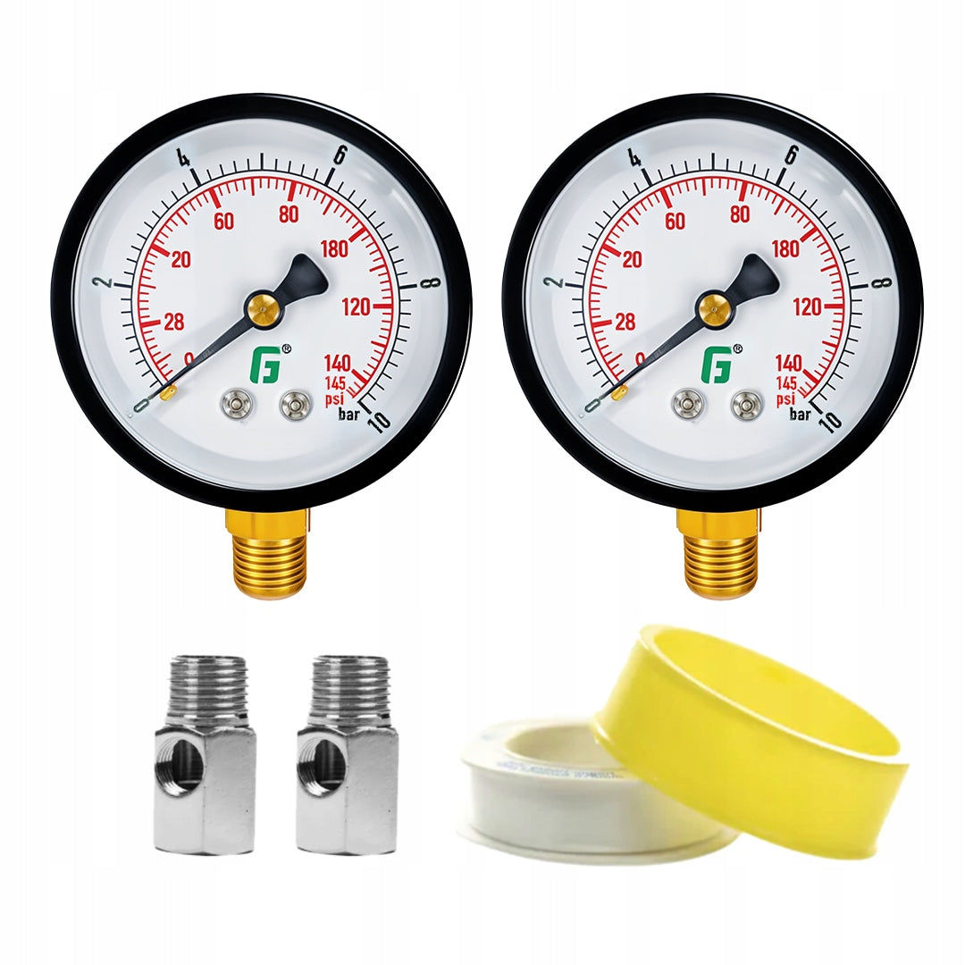 Pressure gauge and connection measuring kit + 3/4" Teflon tape EAN (GTIN) 5903819643404