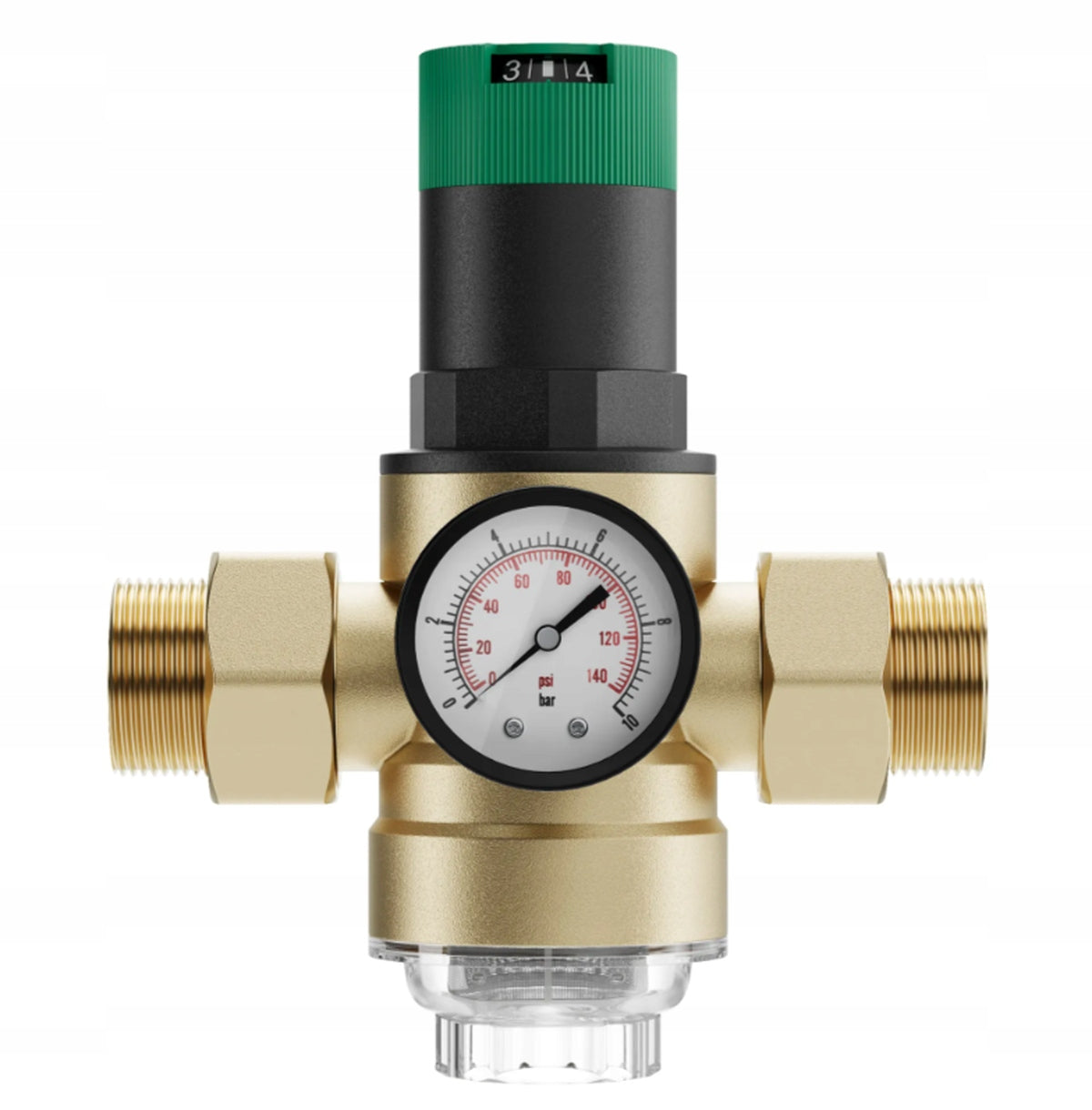 Pressure reducer with filter 1" for water membrane filter + pressure gauge USTM Manufacturer code REDUST1"