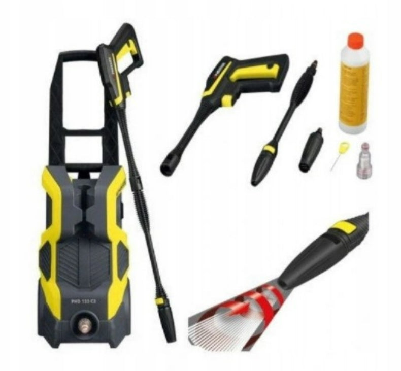 Pressure washer 135 BAR PARKSIDE MEGA SET FOAMER LIQUID NOZZLES HOSE