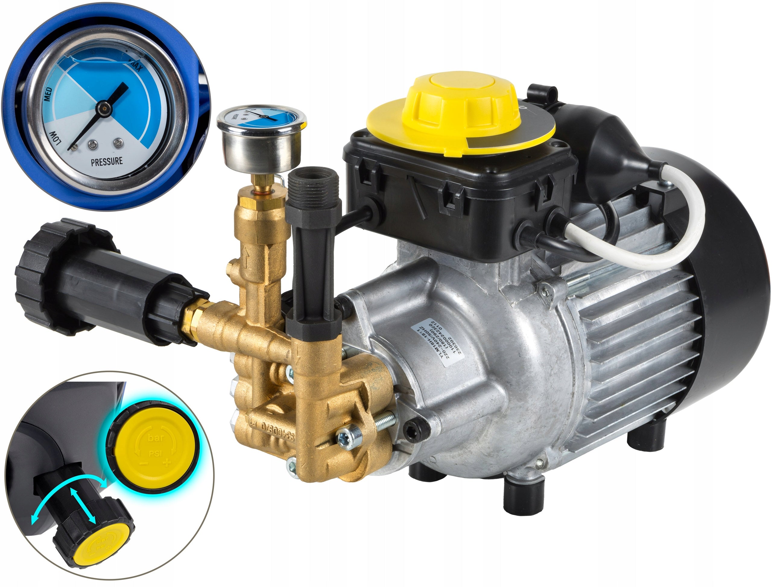 Pressure washer 3000W, INDUCTION MOTOR, brass head, MICHELIN Packaging status original