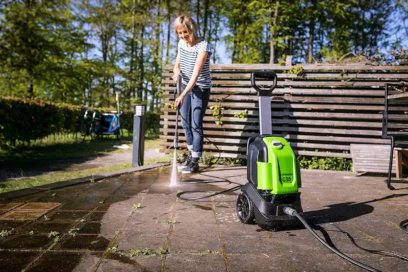 Pressure washer Greenworks G30HG 1500W 120 bar + patio + brush Packaging status original