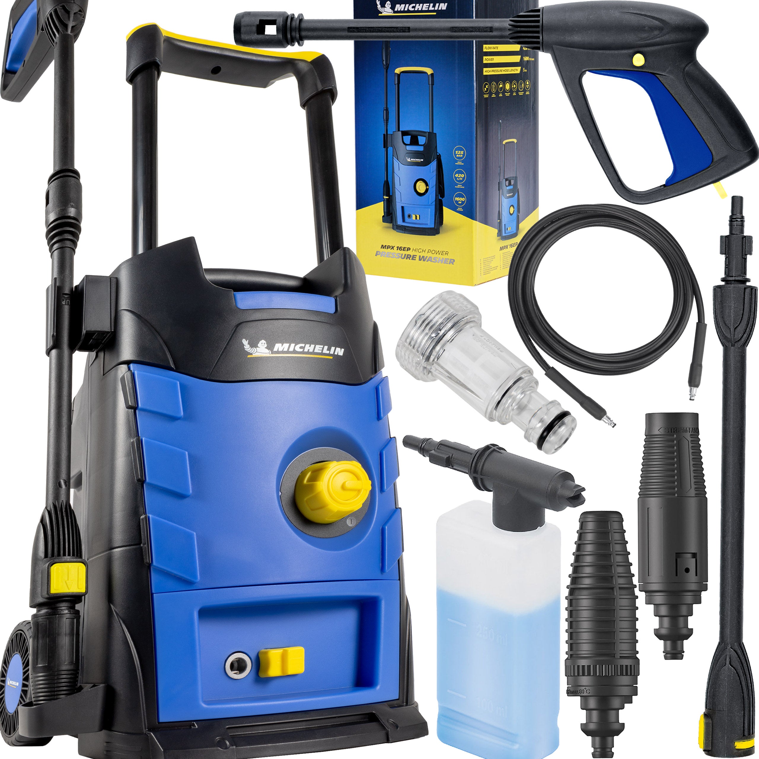 Pressure washer MICHELIN 1600W aluminium pump 420l/h self-priming