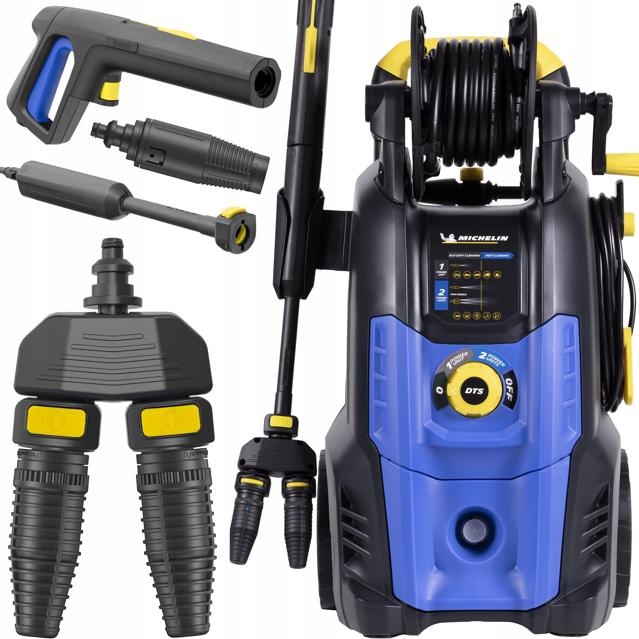 Pressure washer MICHELIN TWO PUMPS Flow rate 810L/H 2x TURBO nozzle 2500W