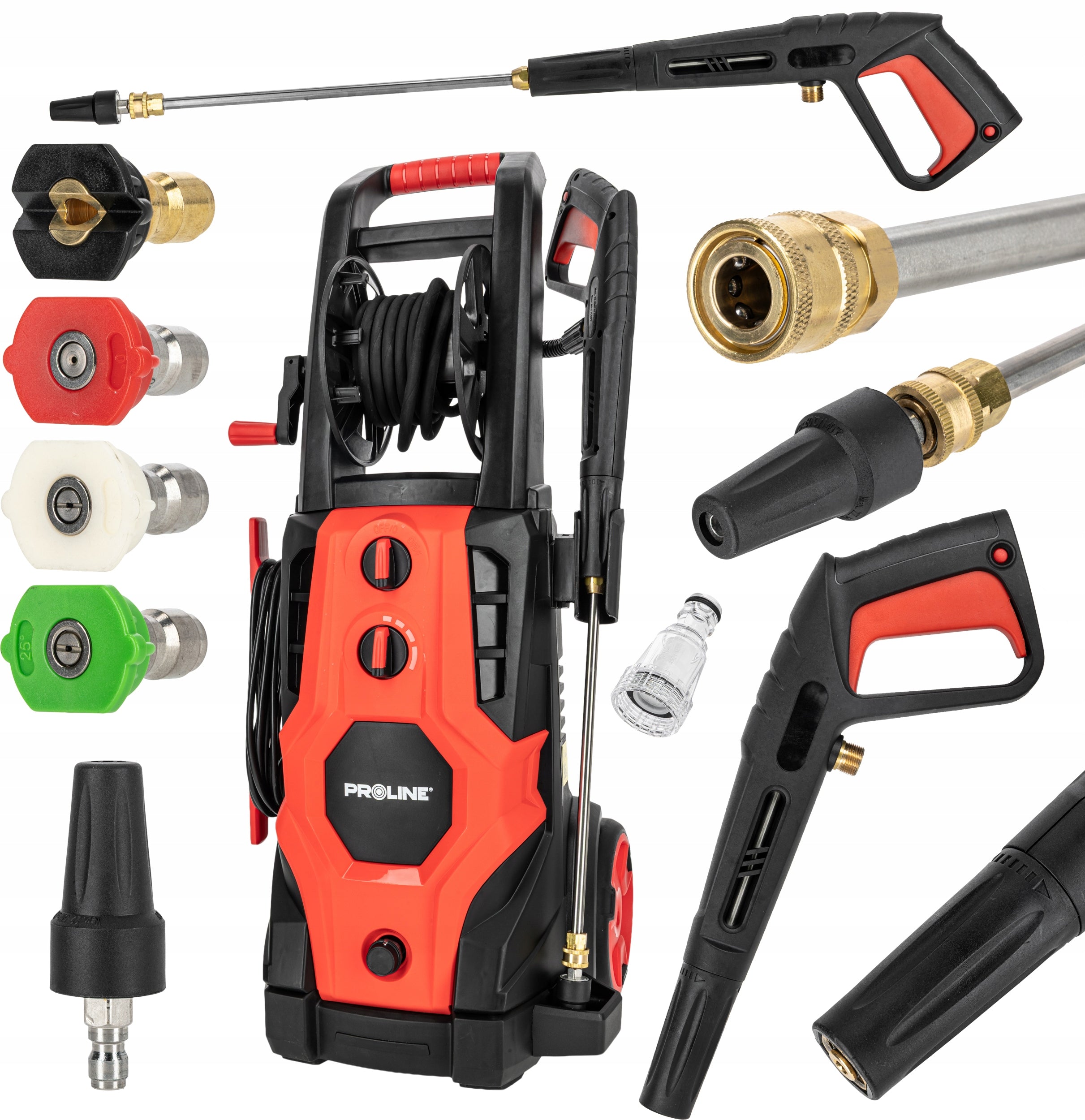 Pressure washer PROLINE induction 3200W brass weight 5m+TURBO+FOAMER