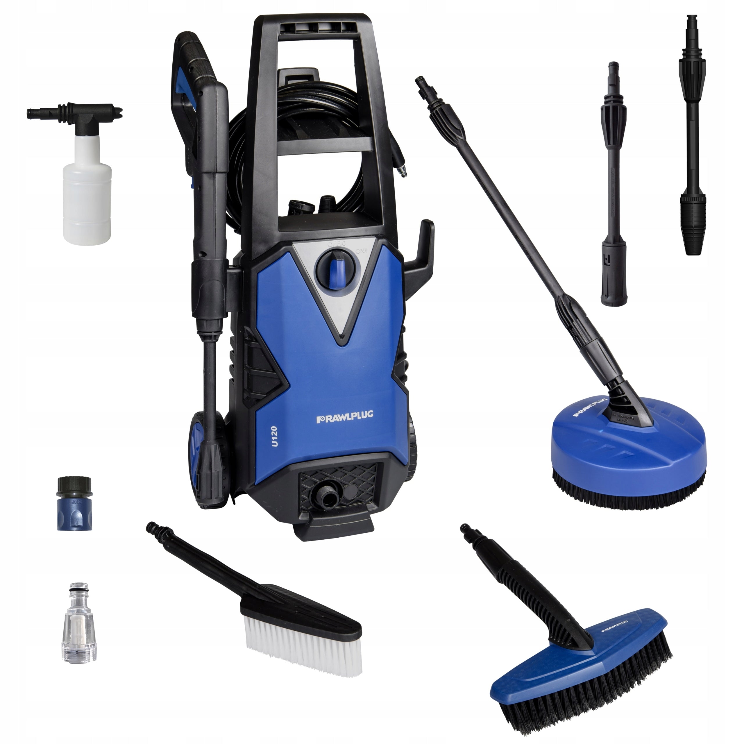 Pressure washer RAWLPLUG RT-PW-U120X 120 BAR - set with Patio Cleaner Brand Rawlplug