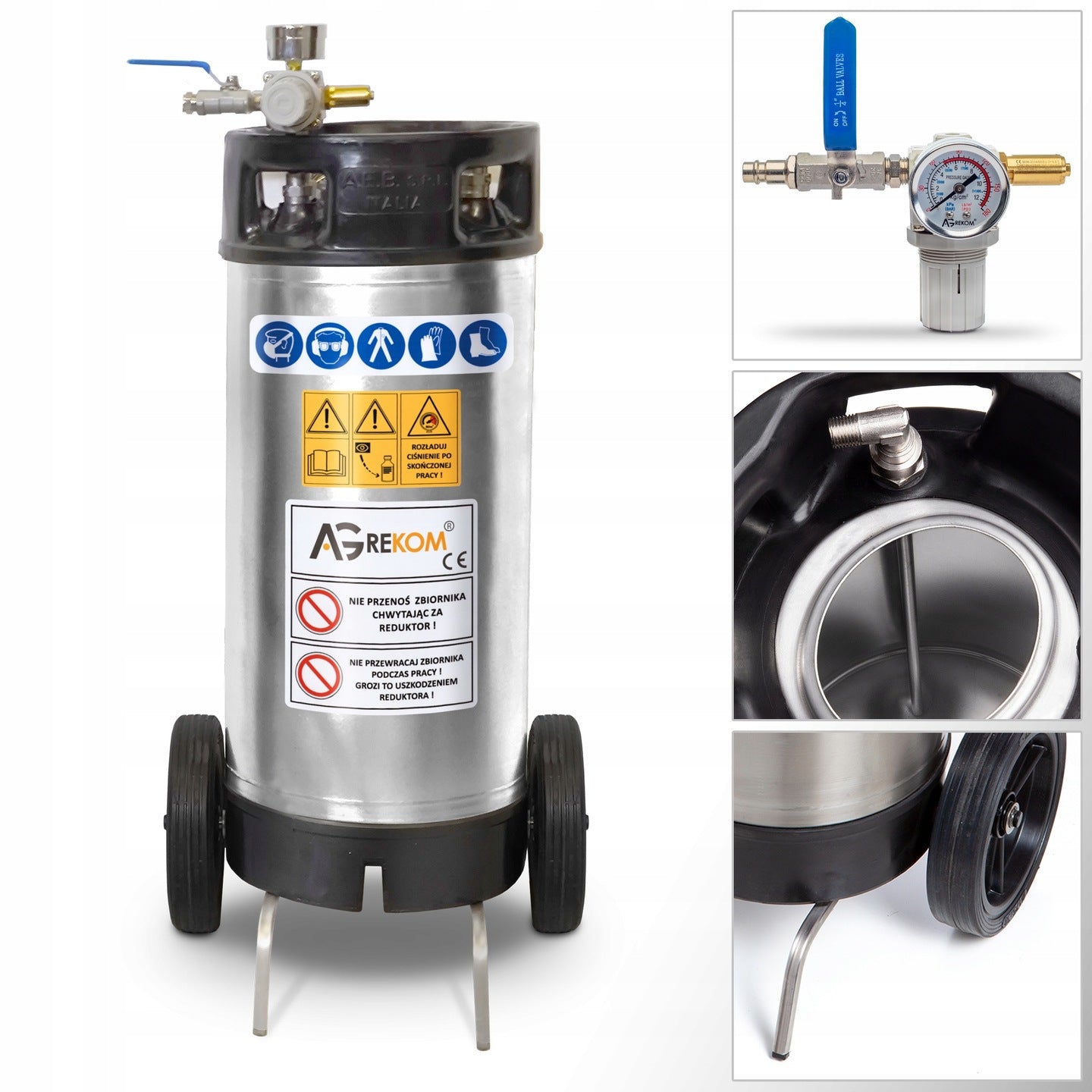 Pressure washer aggregate for bleaching and spraying AGREKOM 5 bar Manufacturer code 1W1-ZESTAW1