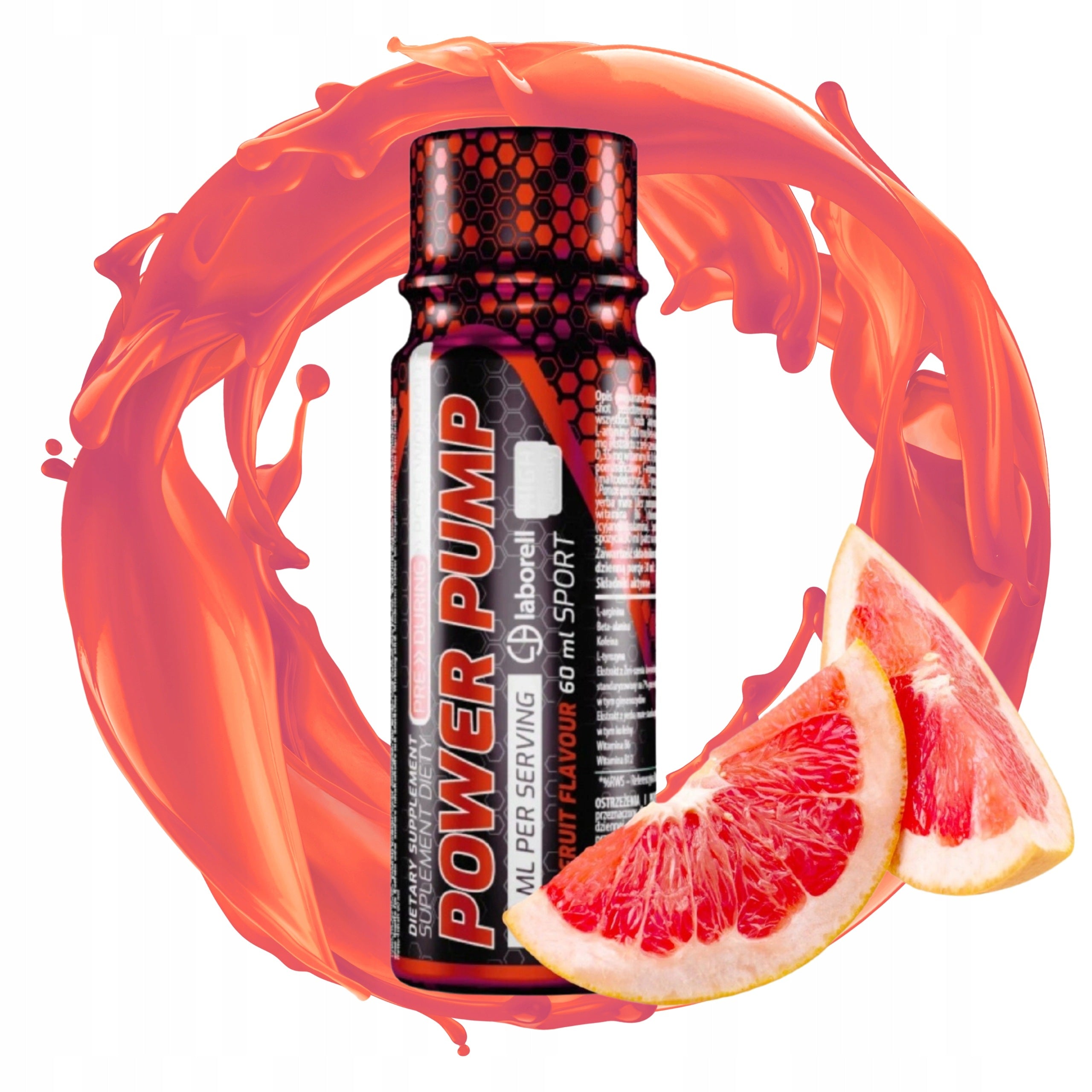 Preworkout Shot Power Pump Grapefruit 60 ml Pre-workout with Caffeine