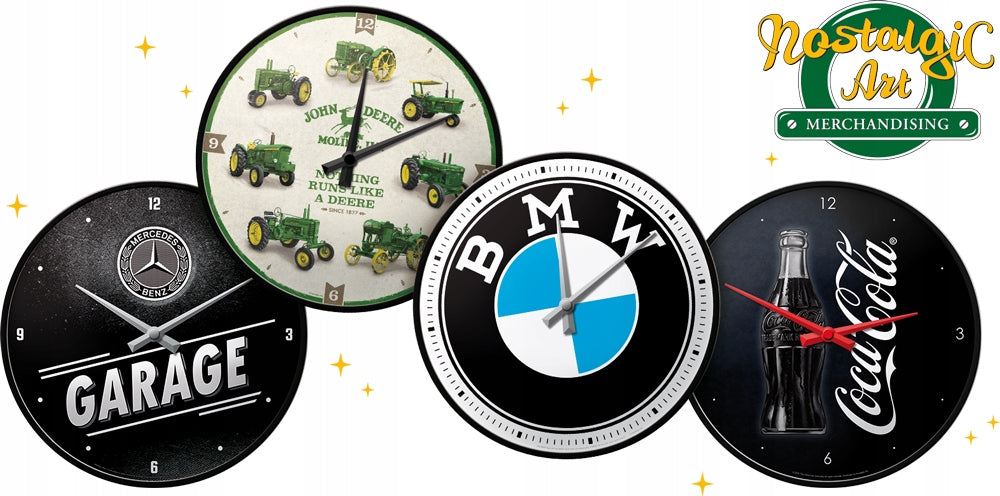 Nostalgische Kunst VW Bulli Lets get Lost Wanduhr 