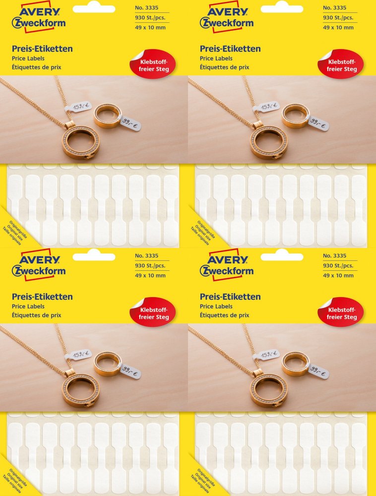 Price labels Avery for manual description 930pcs x4