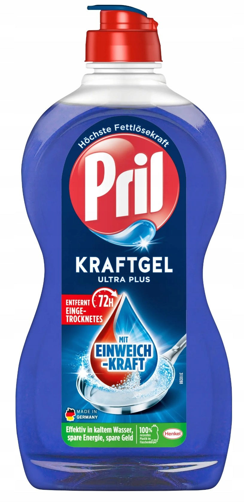 Pril Kraftgel Ultra Plus dishwashing liquid 450.ml from Germany