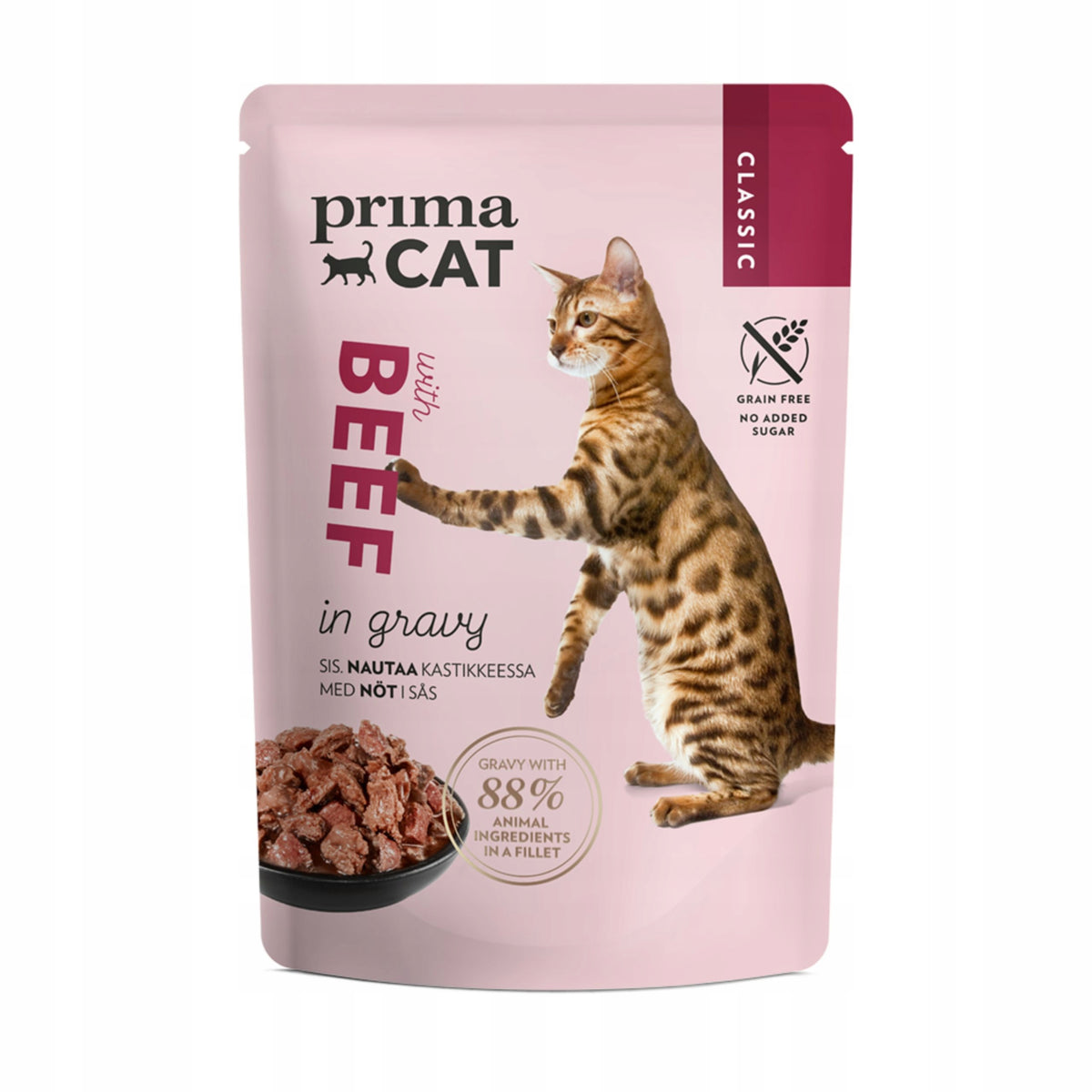Prima Cat SOS Beef 85 g Sachet Wet Cat Food