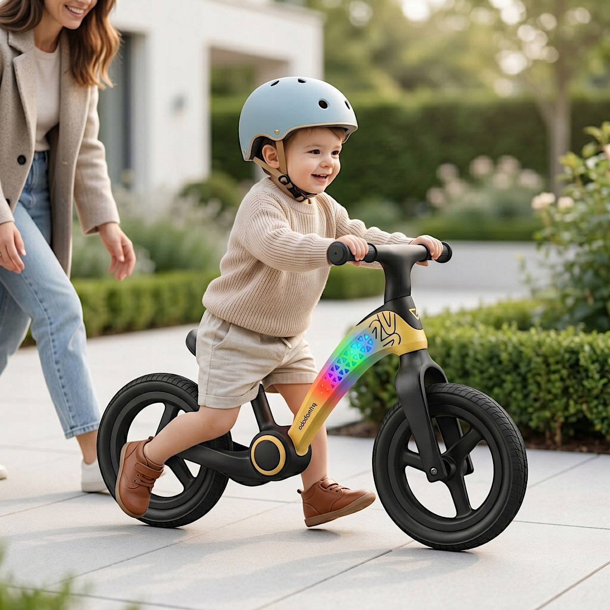 Primabobo NEO folding balance bike from 2 years LED adjustable light BLACK Manufacturer code NEOBIKE_CBM9_B