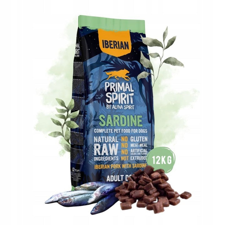 Primal Spirit IBERIAN SARDINE dog food PORK SARDINES 12kg