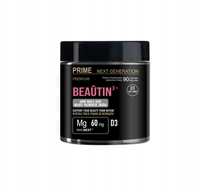 Prime Next Generation BEAUTIN Biotin 5000 mcg SuperBiotics 90 Capsules - 90 Day Supply