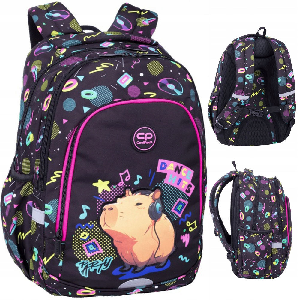 Prime Pro Capybara Kapibara Music School Backpack for Girls Coolpack