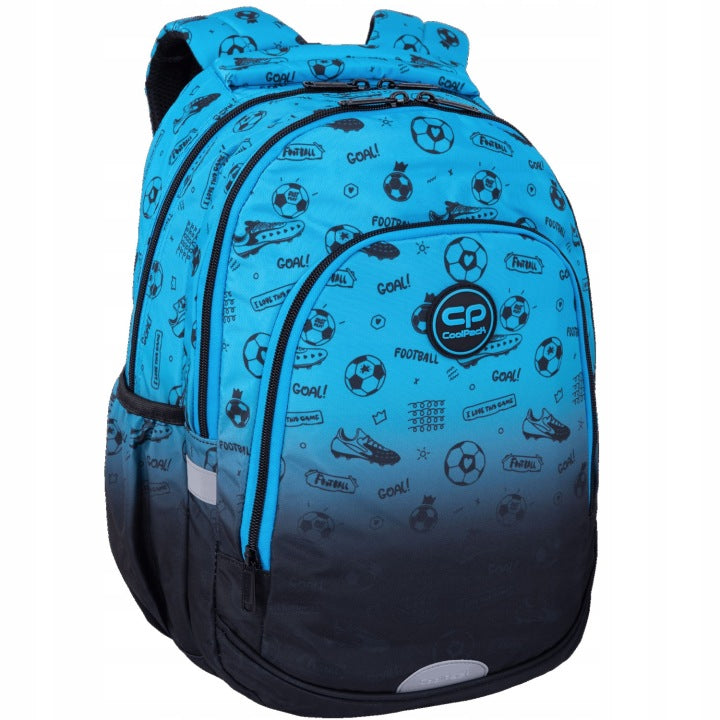Prime Pro Football 2T gradient blue school backpack for boy Coolpack Packaging status original
