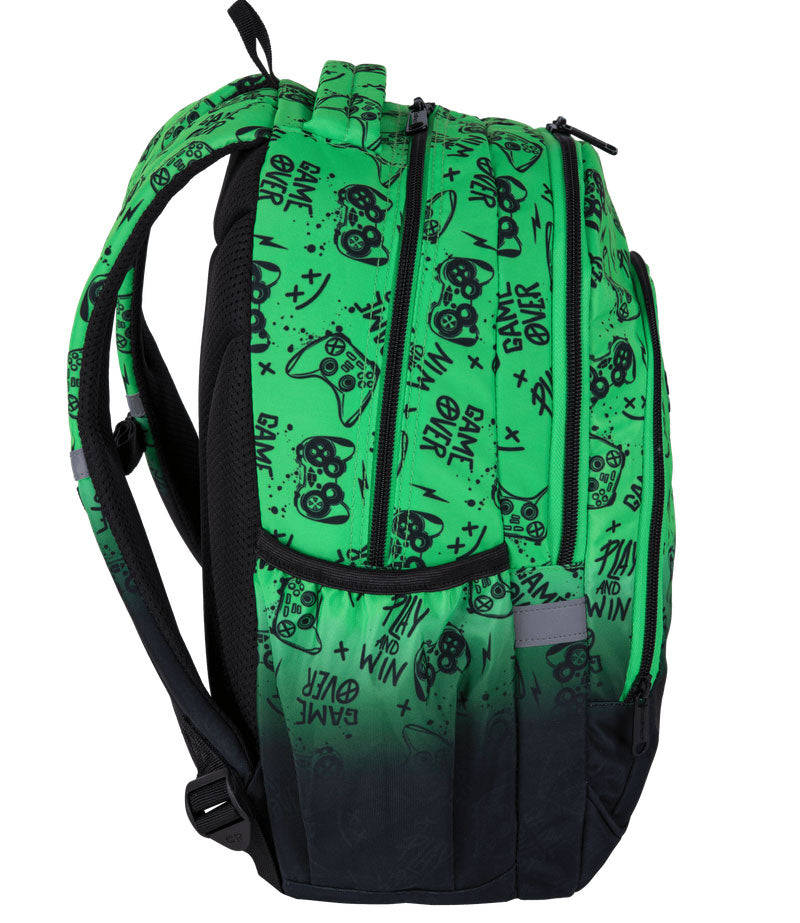 Prime Pro Game Over gradient green school backpack for boy Coolpack Manufacturer code F162969