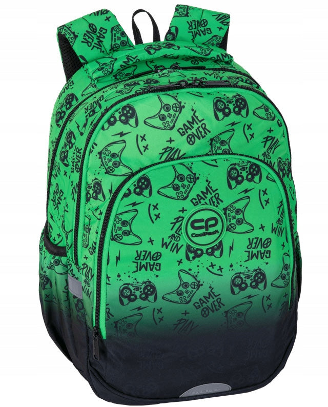 Prime Pro Game Over gradient green school backpack for boy Coolpack Packaging status original