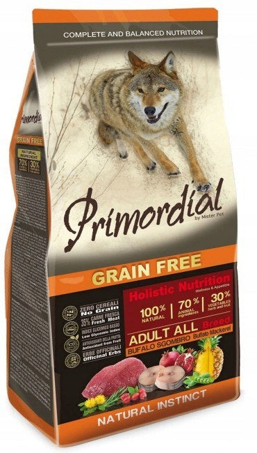 Primordial Dog Grain Free Adult Buffalo & Mackerel