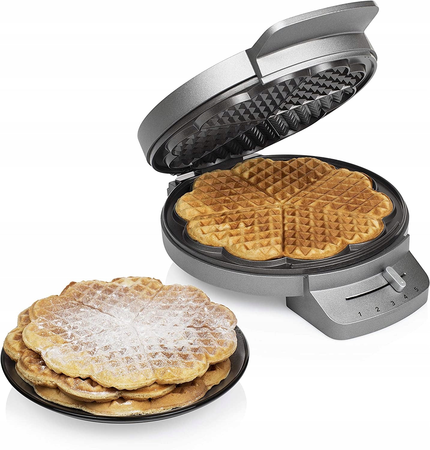 Princess waffle maker 01.132380.01.001 1200 W silver/gray