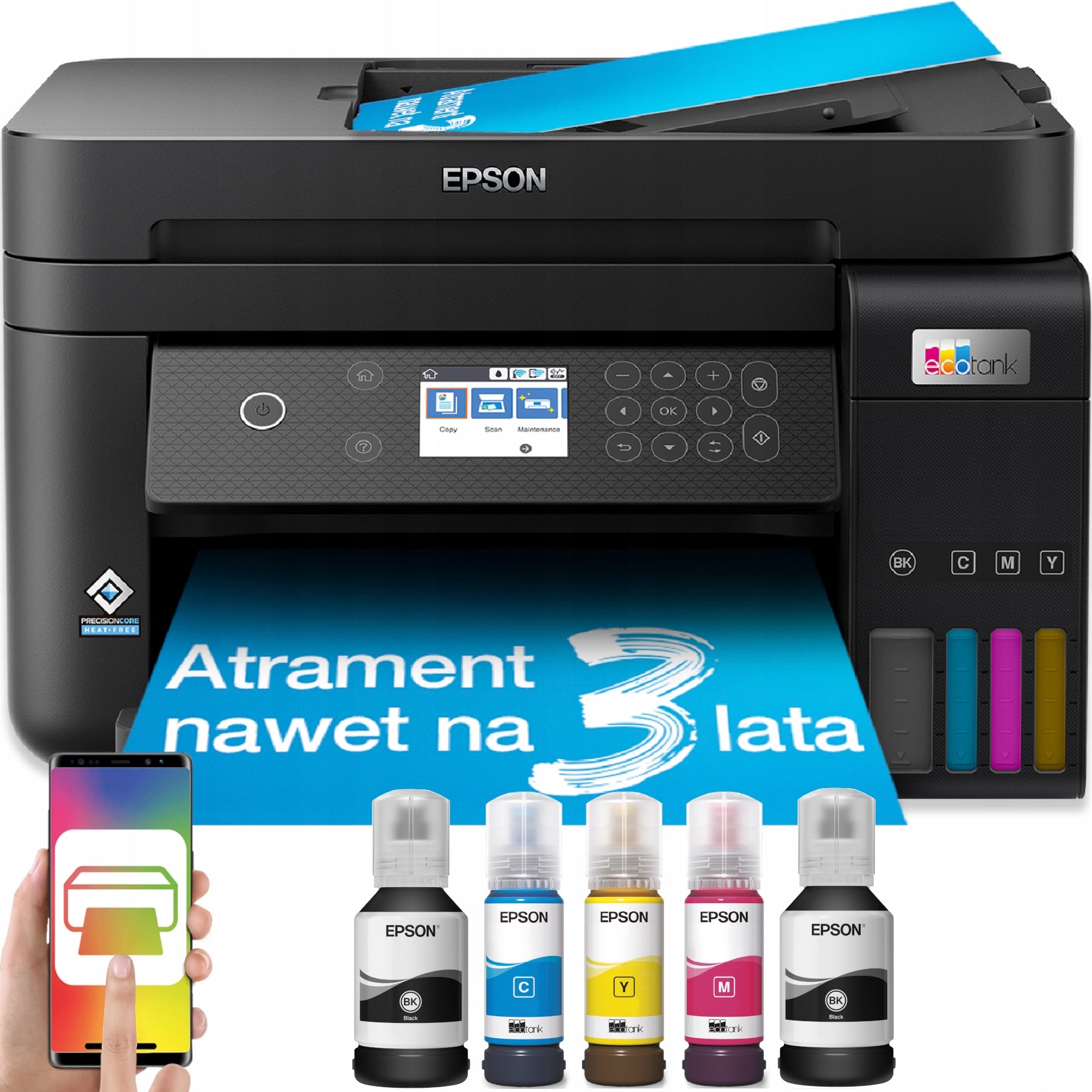 Printer Epson EcoTank Device 3in1 Scanner Printing DUPLEX WIFI LAN ADF INK