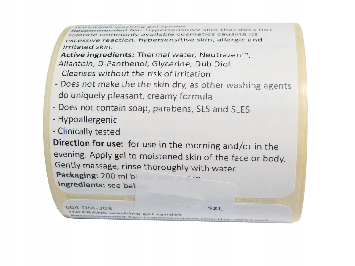 Printing Labels 60x60 with logo sticker RUBBER1000