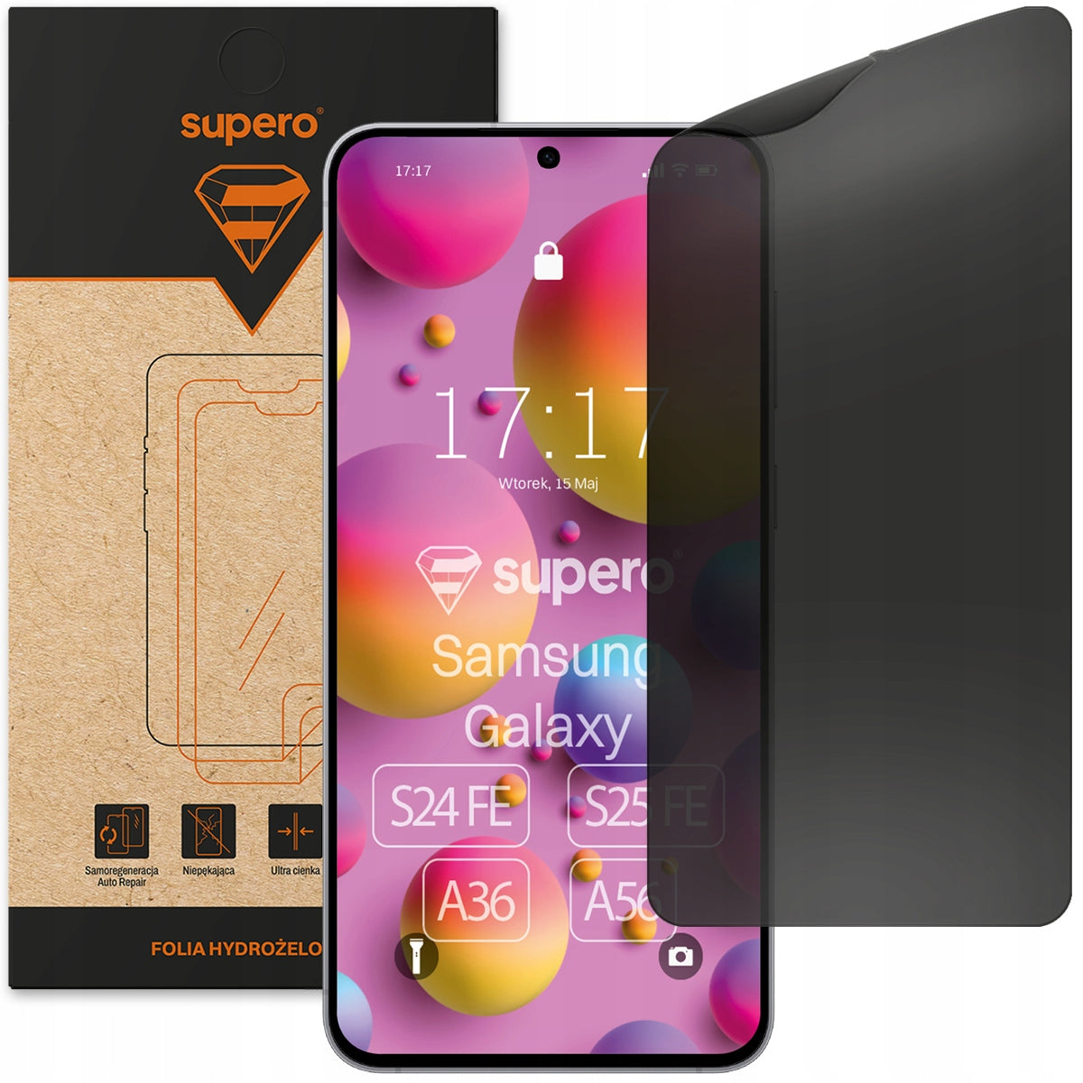 Privacy Hydrogel Screen Film for Galaxy S24 FE/S25 FE/A36/A56