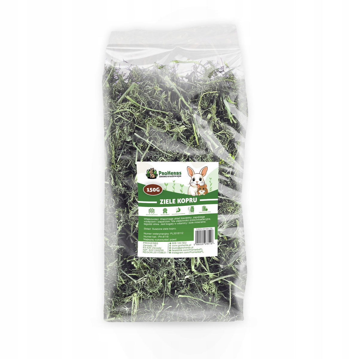 ProHerbs Herb Fennel Treat for Rabbit Rodents 150g Packaging status original