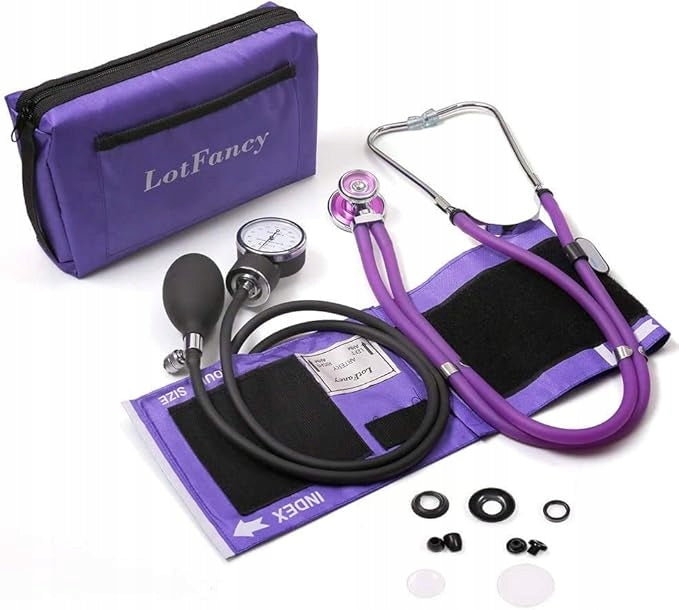 Professional Aneroid Blood Pressure Monitor with Stethoscope + Case