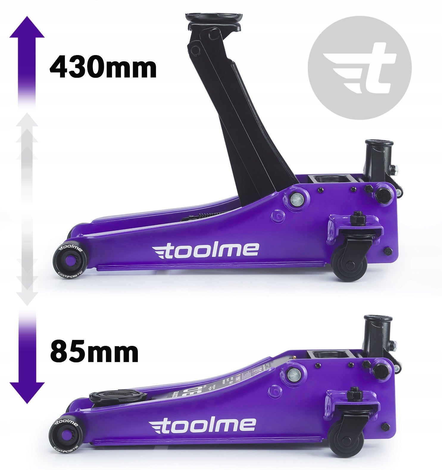 Professional CAR LIFT FROG 3T LOW PROFILE LEVER Toolme Minimum lifting height 85 mm