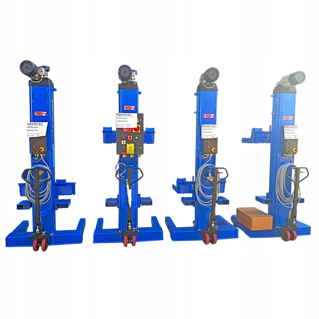 Professional COLUMN LIFT Mobile 4x7T Set of 4 columns - Ravaglioli EAN (GTIN) 8057157131486