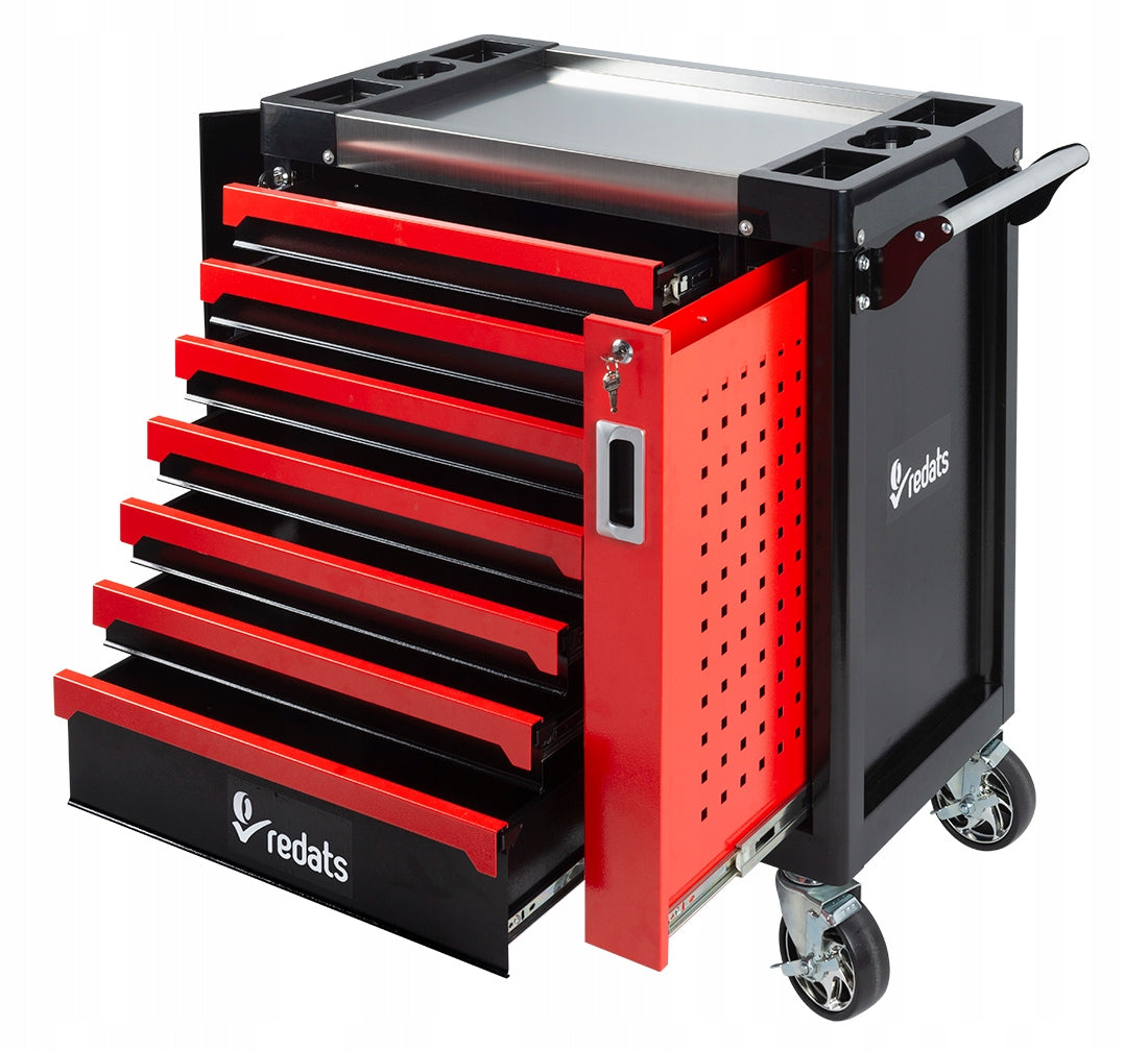 Professional Cabinet Service Tool Trolley 7 Drawers 2 Clipboards Redats Product height 89 cm