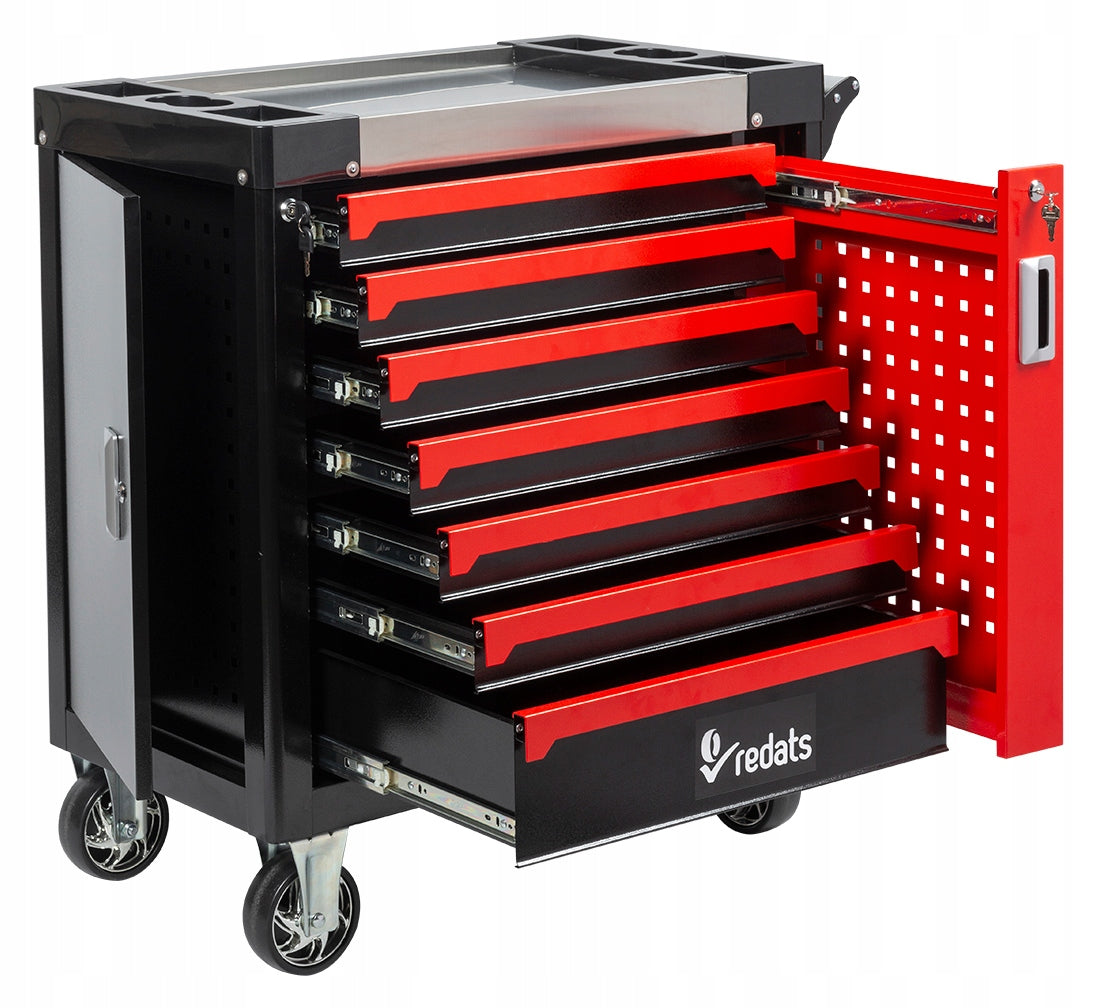 Professional Cabinet Service Tool Trolley 7 Drawers 2 Clipboards Redats