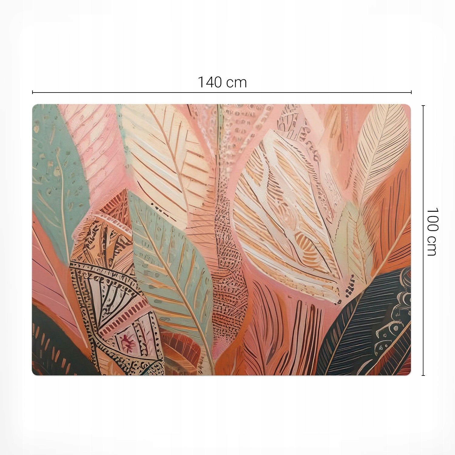 Professional Chair Mat Desk Chair Leaves in Abstraction 140x100 Packaging status original