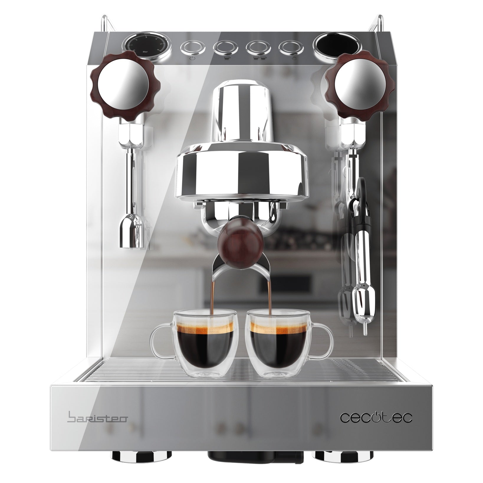 Professional Coffee Maker Baristeo Classic 3200W 15 Bar PID Silver