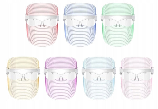 Professional Cosmetic Photon Face Mask Led Light Therapy 7in1 Batteries included no