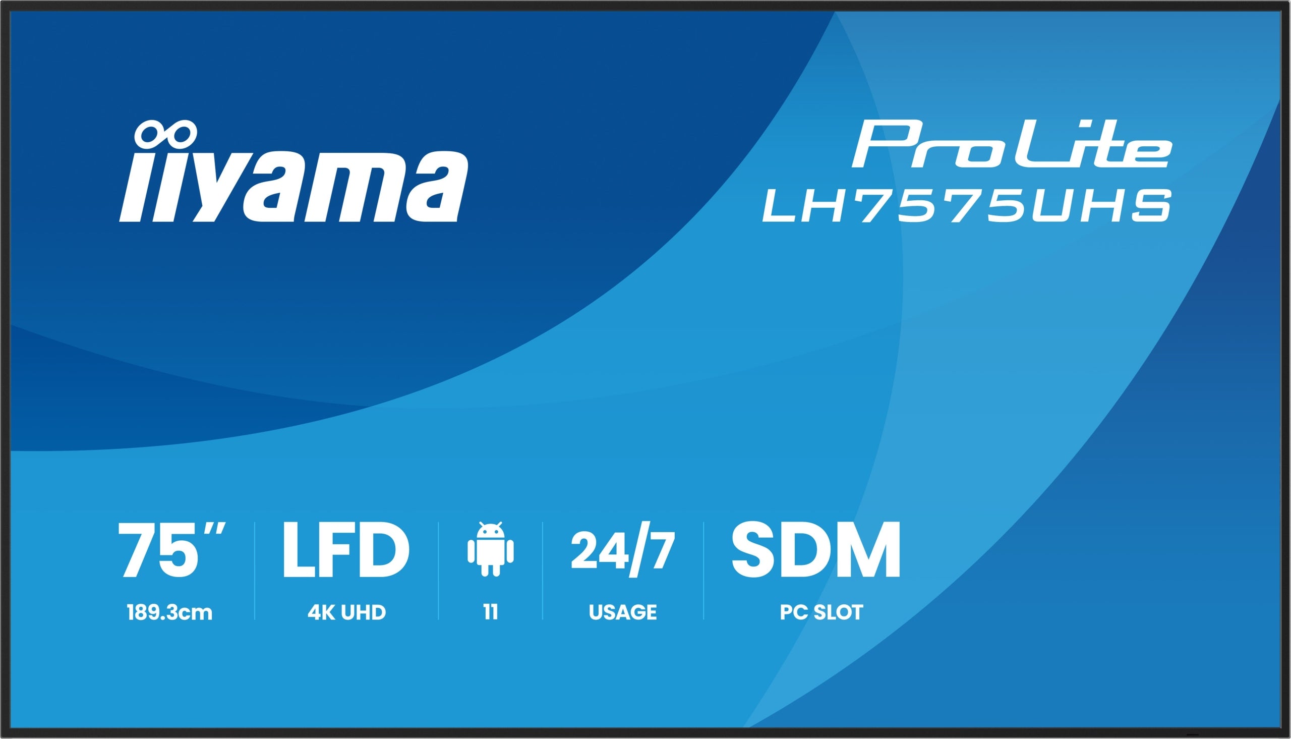 Professional Digital Signage Monitor iiyama ProLite LH7575UHS-B2AG 75 4K Manufacturer code LH7575UHS-B2AG