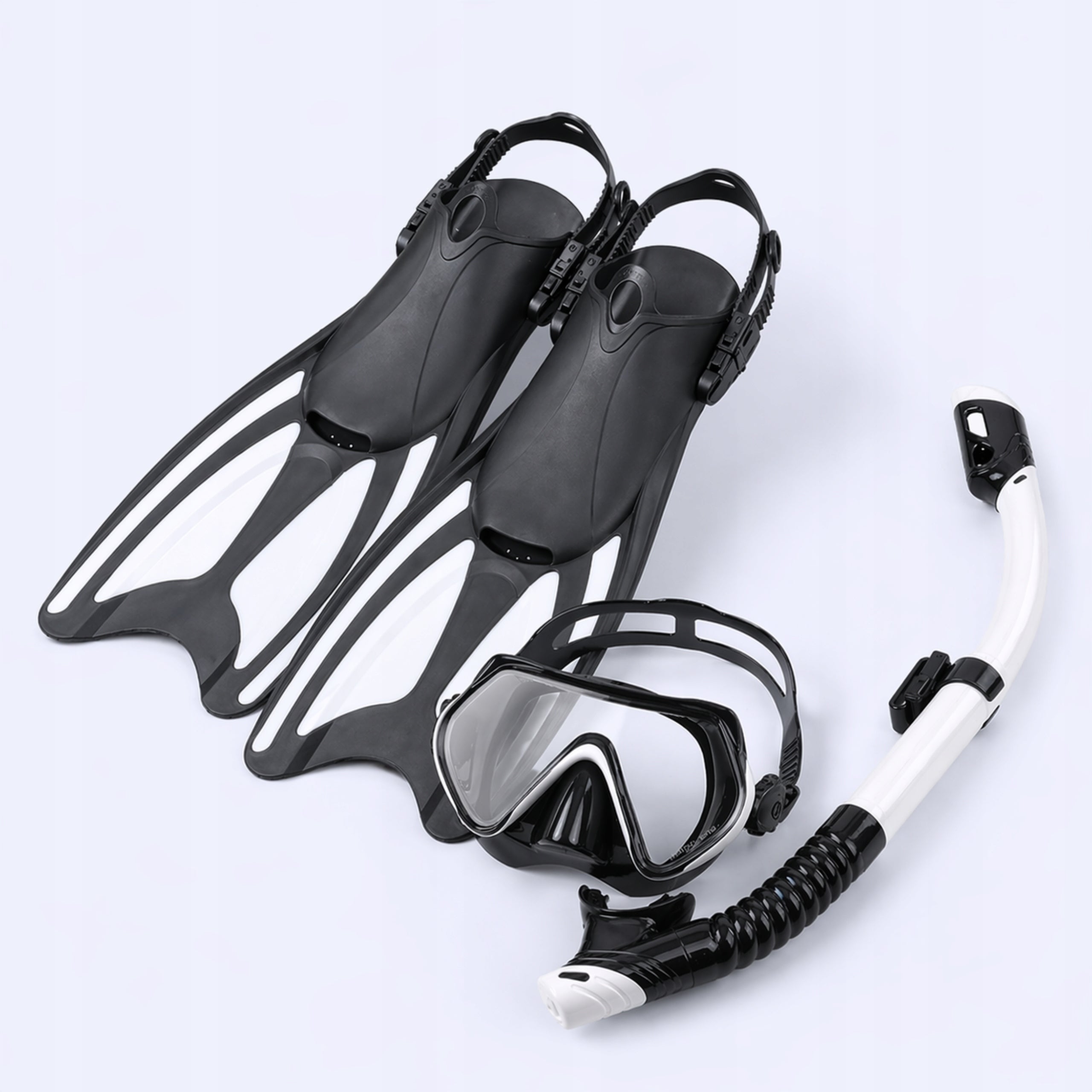Professional Diving Set Mask With Tube + Fins r. 38-42 Manufacturer code Zestaw Maska Płetwy Do Pływania Profesjonalne