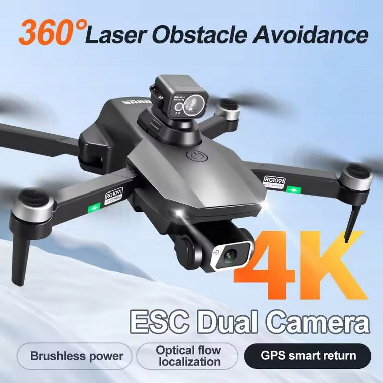 Professional Drone Camera 4K UHD Range 1200m Wifi GPS Auto Return Case + Manufacturer code RG109