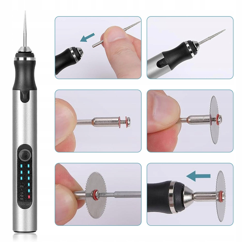 Professional Electric Engraving Pen, USB Charged 52pcs Manufacturer code TL6737A