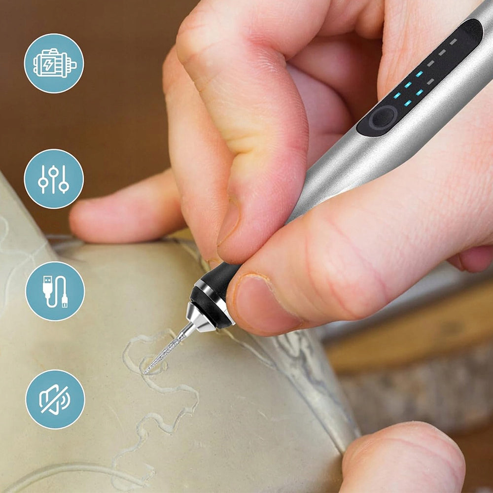 Professional Electric Engraving Pen, USB Charged 52pcs Number of items in the set 52