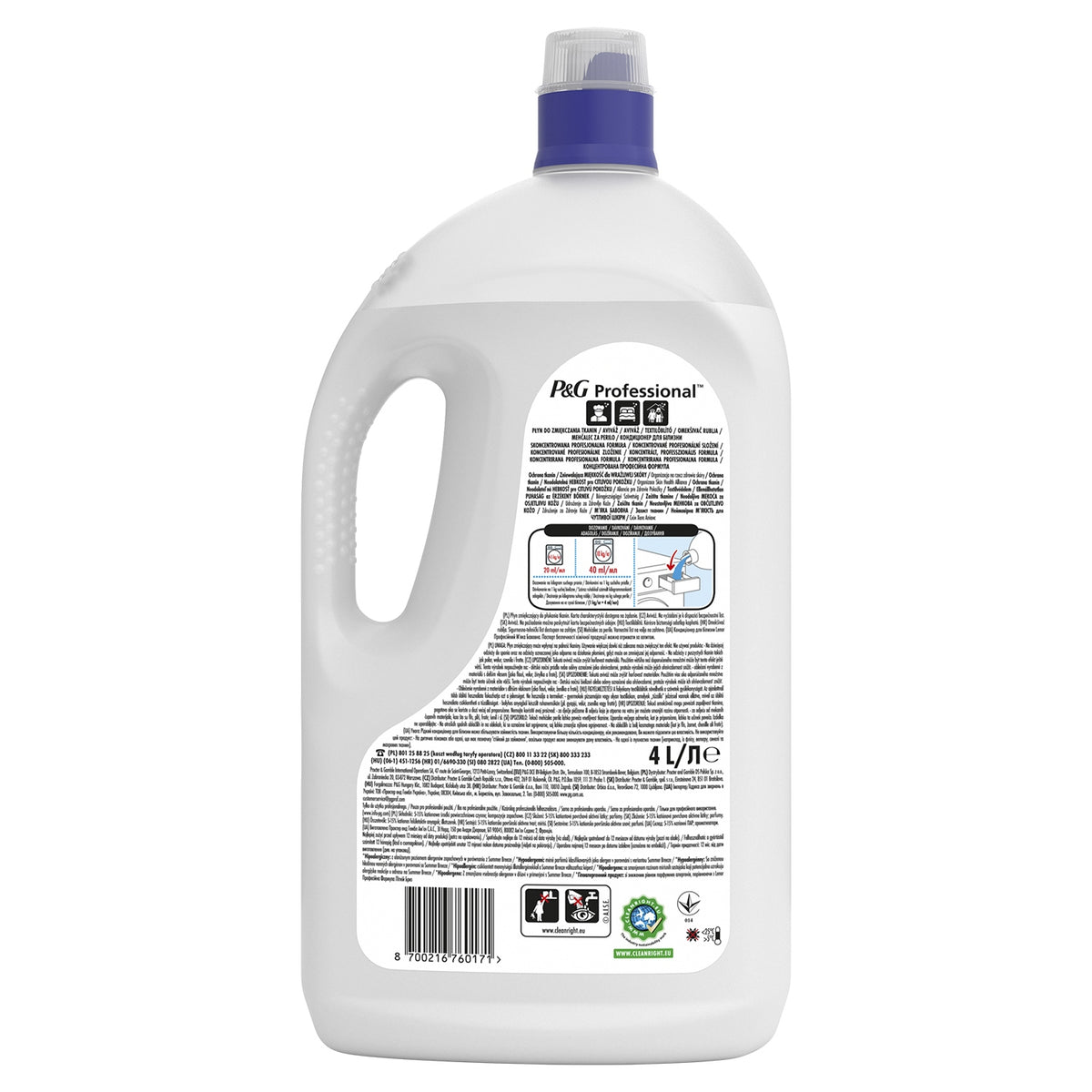 Professional Fabric Softener Lenor Professional Soft Cotton 4L Packaging status original