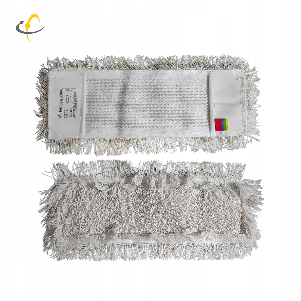 Professional Flat Pocket Mop in Cotton SINGLE BASE 40 cm Color white