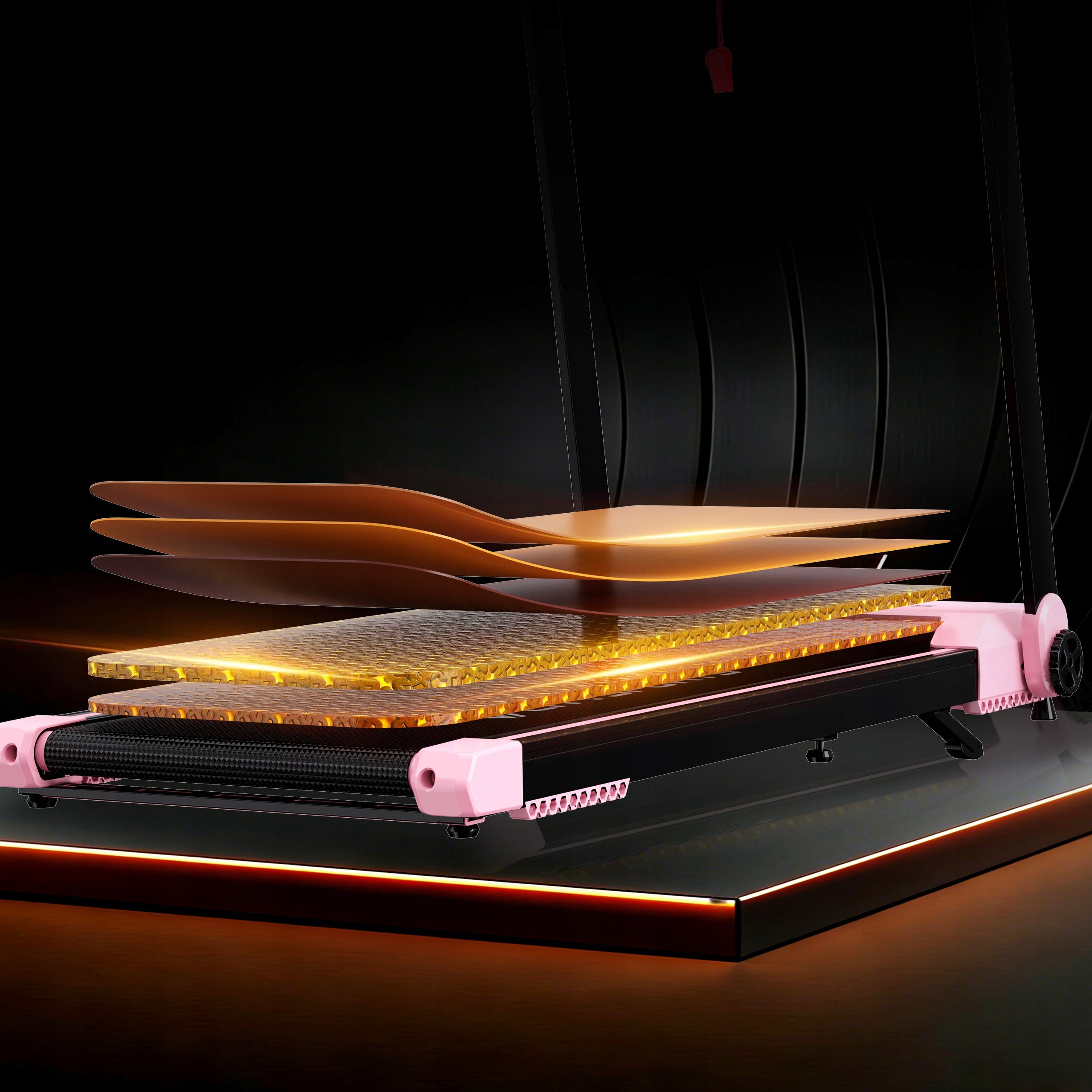 Professional Folding Home Treadmill Electric Exercise Pink 12KM App/BT Tilt Model other