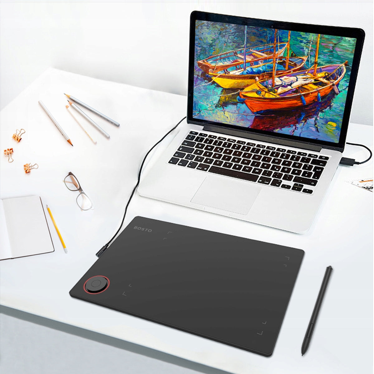 Professional Graphics Tablet BOSTO T608 8192 multifunction controller Model T608
