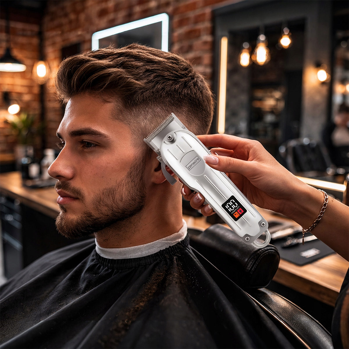 Professional Hair Trimmer Beards Wireless USB Packaging status original