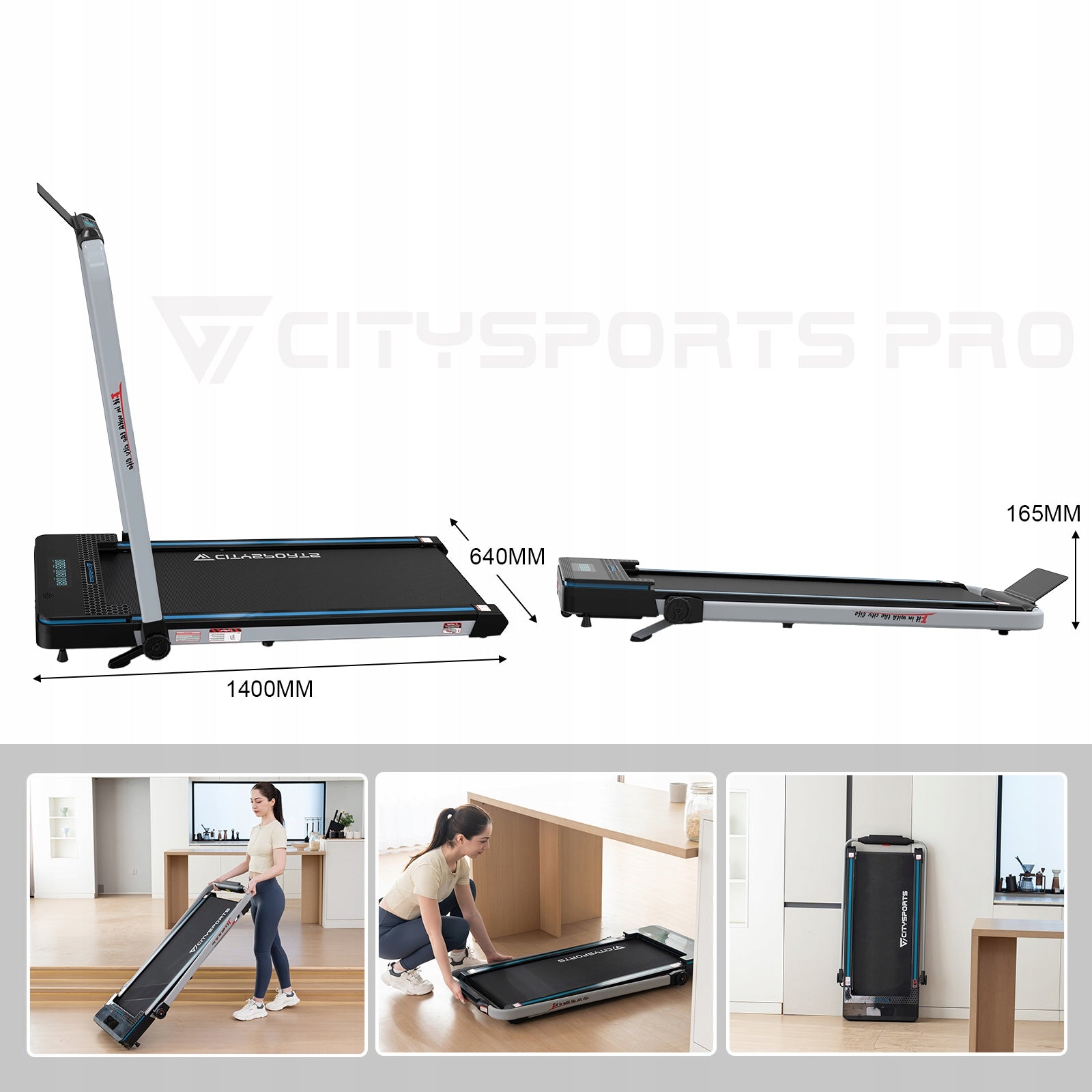 Professional Home Folding Electric Treadmill LED Angle Speaker App&BT 12KM Kind electric